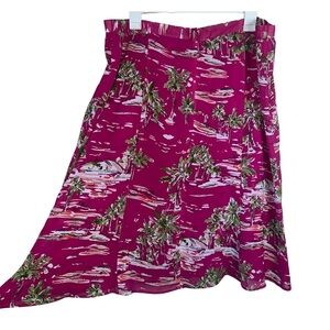 Norton McNaughton Skirt Tropical Pink Lined Midi Skirt Size 18